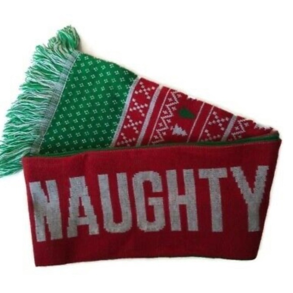 REVERSIBLE Naughty Nice Christmas Scarf - Picture 6 of 8